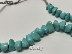 Turquoise Necklace Beaded Beads Chunky Stone Navajo Native American Indian Art