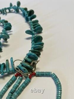 Turquoise Necklace Beaded Beads Chunky Stone Navajo Native American Indian Art