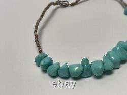 Turquoise Necklace Beaded Beads Chunky Stone Navajo Native American Indian Art