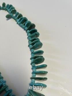 Turquoise Necklace Beaded Beads Chunky Stone Navajo Native American Indian Art