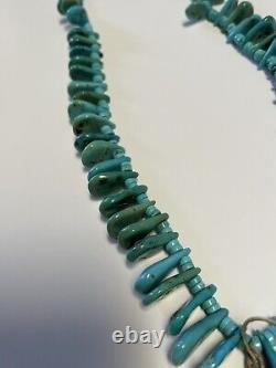 Turquoise Necklace Beaded Beads Chunky Stone Navajo Native American Indian Art
