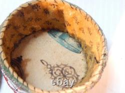 UNIQUE + UNUSUAL ANTIQUE / VINTAGE c1920-30s PLAINS INDIAN GEOMETRIC BEADED BOX