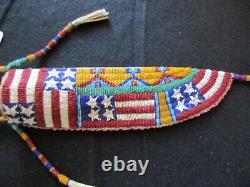 Unique Large Native American Beaded Leather Sheath, South Dakota, Sd-082307811