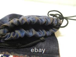 VINTAGE 1920s PLAINS BEADED DAKOTA INDIAN LADIES TOBACCO BAG NICE SPIDER LINES