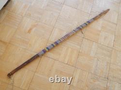 VINTAGE 48 t MID CENTURY NORTHERN PLAINS BEADED HIDE BACKED BOW NICE