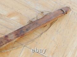 VINTAGE 48 t MID CENTURY NORTHERN PLAINS BEADED HIDE BACKED BOW NICE