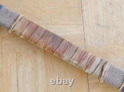 VINTAGE 48 t MID CENTURY NORTHERN PLAINS BEADED HIDE BACKED BOW NICE