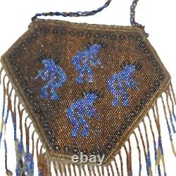 VTG 1980s Native American Beaded Whimsy Purse Kokopelli Southwest