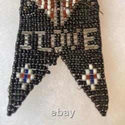 VTG Antique Native American Beaded Watch Fob 1900s Americana Folk Art