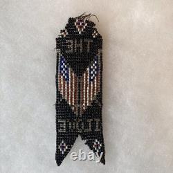 VTG Antique Native American Beaded Watch Fob 1900s Americana Folk Art
