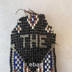 VTG Antique Native American Beaded Watch Fob 1900s Americana Folk Art