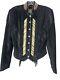 VTG Diamond Leathers Black Jacket Suede Beaded Native American Womens Size 12 SN