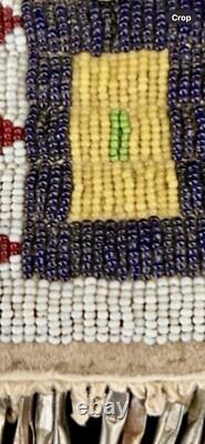 VTG Early 1920's Beaded Native American Indian Strike-a-lite Bag Pouch Leather