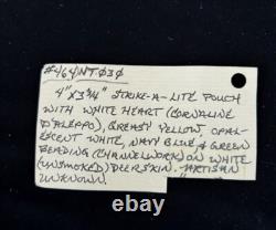 VTG Early 1920's Beaded Native American Indian Strike-a-lite Bag Pouch Leather