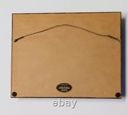 VTG Framed Native American Beaded Lizard Fetish in a Custom Made Wood Frame