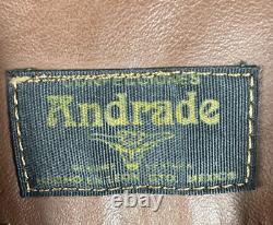 VTG Native American Andrade Leather Beaded Fringe Southwest Jacket Medium