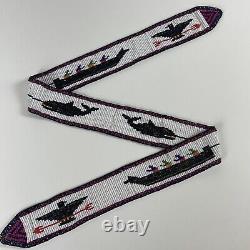 VTG Native American Beaded Band Pacific Coast Whaling Whale Boat 29 RARE MINT