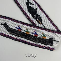 VTG Native American Beaded Band Pacific Coast Whaling Whale Boat 29 RARE MINT