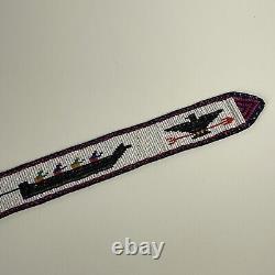 VTG Native American Beaded Band Pacific Coast Whaling Whale Boat 29 RARE MINT