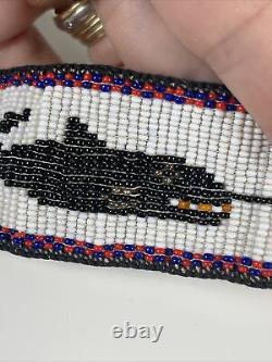 VTG Native American Beaded Band Pacific Coast Whaling Whale Boat 29 RARE MINT