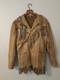 VTG Native American Buckskin Fringe Beaded Leather Jacket