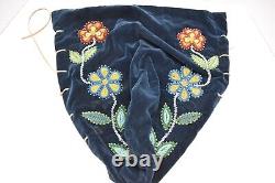 VTG Native American Cree Athabaskan Moss Bag beaded Cradleboard Beadwork Papoose