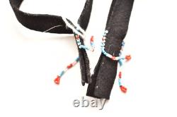 VTG Native American Iroquois indian Beaded Tulip Folding Bag Box Bead Pouch