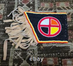 VTG Native American Powwow Regalia Lot Traditional Dance Beaded Medicine Wheel