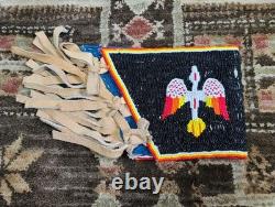 VTG Native American Powwow Regalia Lot Traditional Dance Beaded Medicine Wheel