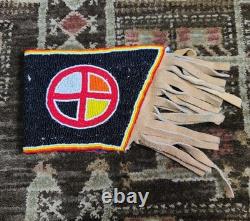 VTG Native American Powwow Regalia Lot Traditional Dance Beaded Medicine Wheel