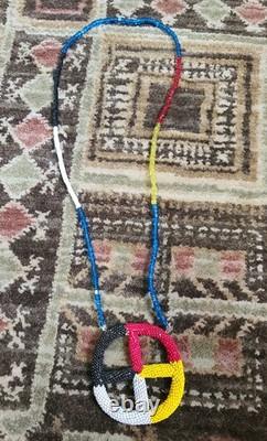 VTG Native American Powwow Regalia Lot Traditional Dance Beaded Medicine Wheel