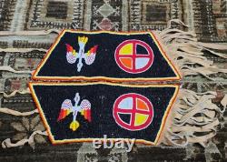 VTG Native American Powwow Regalia Lot Traditional Dance Beaded Medicine Wheel