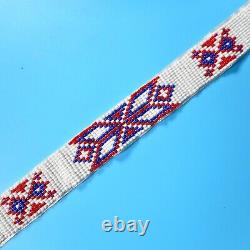 VTG Seed Bead Native American Necklace Choker Pow Wow Collar Regalia Cheyenne