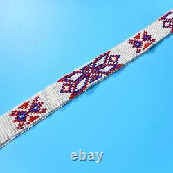 VTG Seed Bead Native American Necklace Choker Pow Wow Collar Regalia Cheyenne