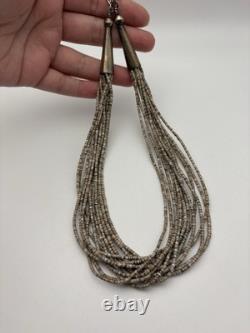 Vintage 1970s Native American 13 Strand Beautiful Heishi Hand Beaded Necklace