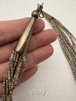 Vintage 1970s Native American 13 Strand Beautiful Heishi Hand Beaded Necklace