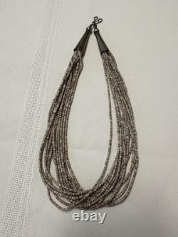 Vintage 1970s Native American 13 Strand Beautiful Heishi Hand Beaded Necklace