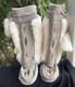 Vintage 1970s Ojibwe Native American Hand Made Beaded & Fur High Top Moccasins