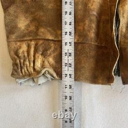 Vintage 60s Deer Skin Leather Fringe Native American Beaded Jacket Large