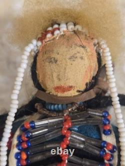 Vintage / Antique Native American Beaded Doll 7 inches