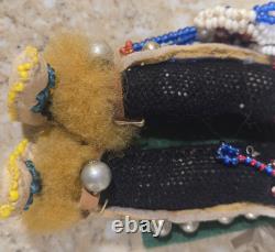 Vintage / Antique Native American Beaded Doll 7 inches