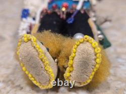 Vintage / Antique Native American Beaded Doll 7 inches