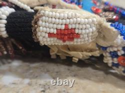 Vintage / Antique Native American Beaded Doll 7 inches