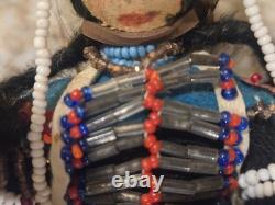 Vintage / Antique Native American Beaded Doll 7 inches