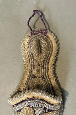 Vintage Antique Native American Beaded Wall Hanging Holder