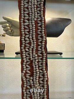Vintage Antique Native American Indian Late 1800s Early 1900s Hand Beaded Belt