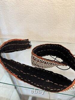 Vintage Antique Native American Indian Late 1800s Early 1900s Hand Beaded Belt