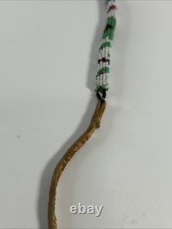 Vintage Antique Native American Indians NECKLACE Seed Beads Cord