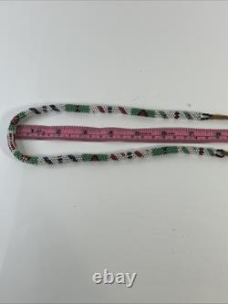 Vintage Antique Native American Indians NECKLACE Seed Beads Cord