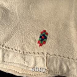 Vintage Antique Native American Leather Indian Beaded Vest